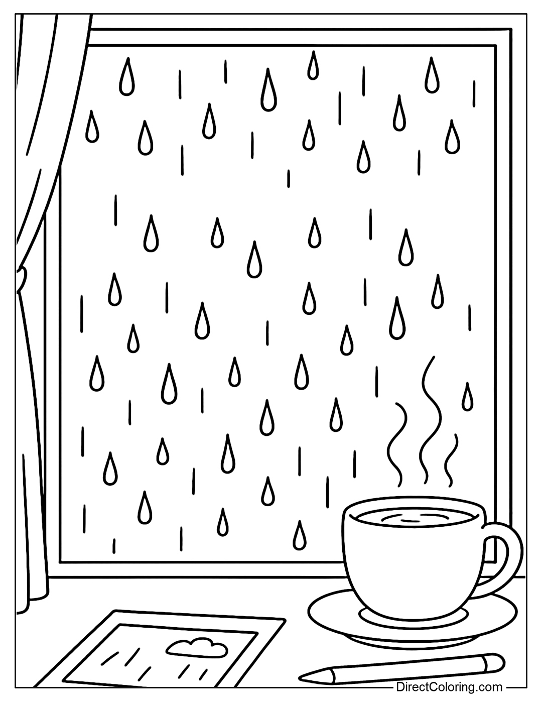 The color page of a window with the word 